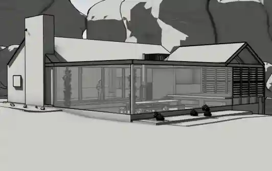 Sketchup model showing ambient occlusion